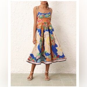 Zimmermann Alight Picnic Dress in Nautical Map NWOT